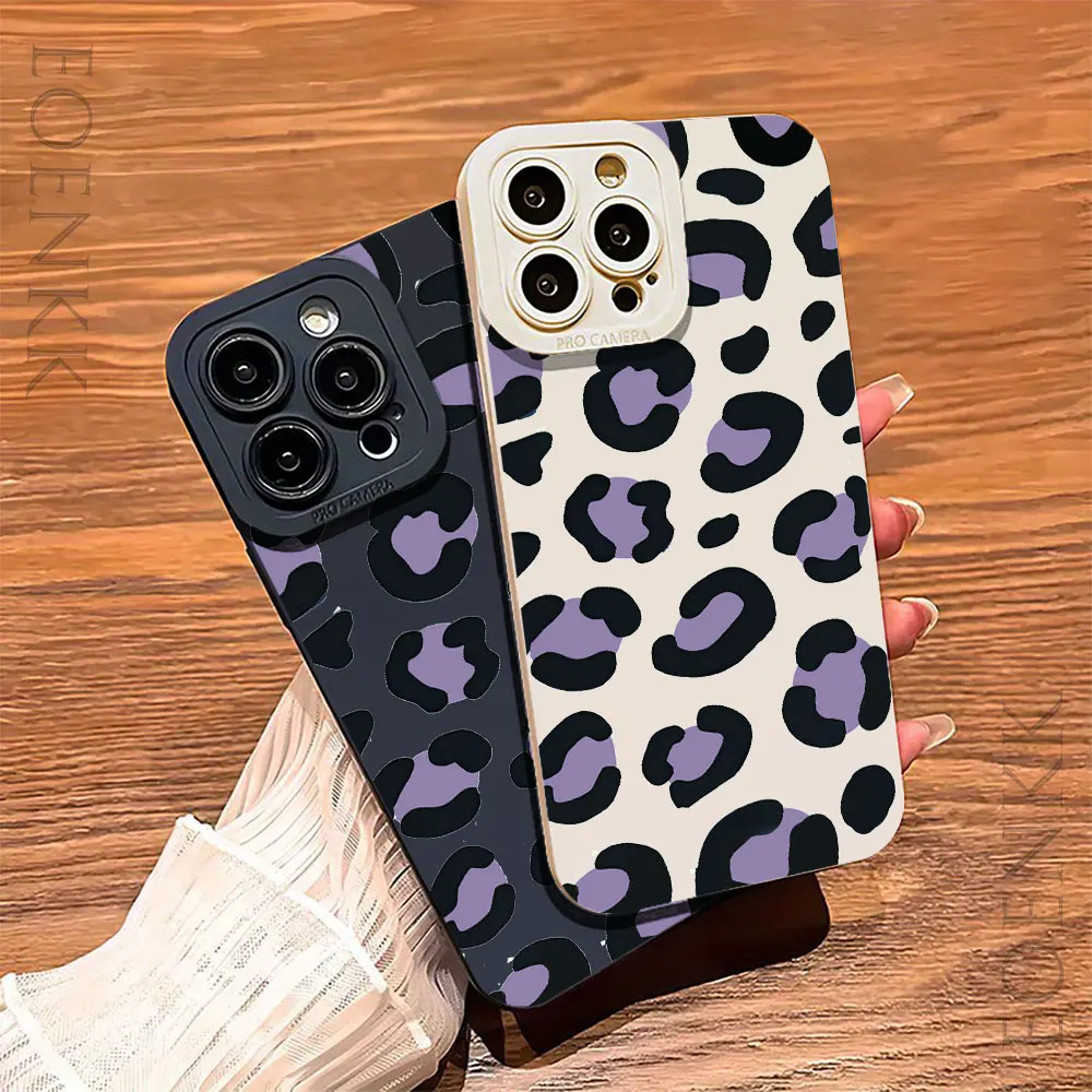 Phone Case for IPhone 13 15 14 12 11 Pro Max 13 12 Mini X XS XR 7 8 Plus Ladies Only Fashion Sexy Leopard Print Soft Back Cover