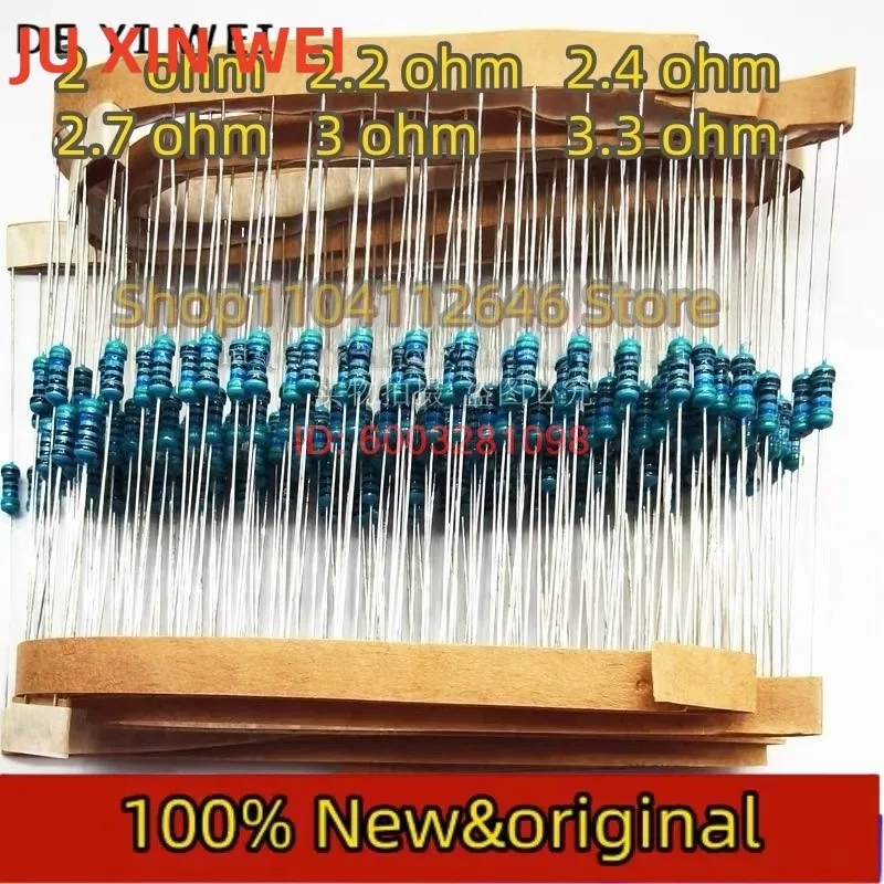 120PCS 2 ohm 2.2 ohm 2.4 ohm 2.7 ohm 3 ohm 3.3 ohm Automotive Safety Repair Replacement Resistor Common resistance of airbag IC