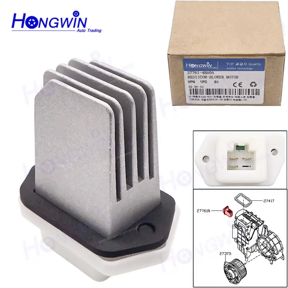 1PC 27226-70T03 27761-4BA0A 27761-70T03 Módulo Amplificador de Control del Ventilador con Resistencia Compatible con Nissan SENTRA ROGUE NV1500 NV2500 Qashqai