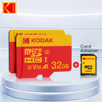Kodak Memory Card C10 32GB 64GB Storage Card Class10 128GB U3 4K High Speed TF Flash Card for Mobile Phone with SD Adapter