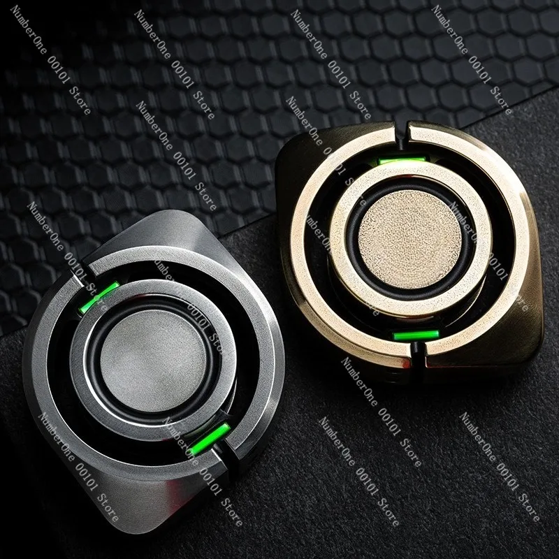 Bionic Pupil Finger Gyroscope, Stress Relief Toy, Black Technology EDC Finger Toy for Trendy Metal Fans