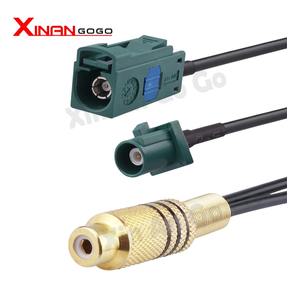 10Pcs RF Connector RCA female JACK to Y Fakra SMB E 5021 male female Adapter RG174 Splitter Combiner cable 15cm