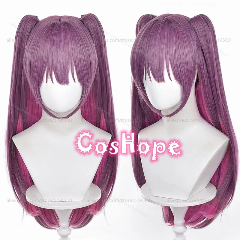 Miriella Cosplay Wig with Double Ponytails Mikari Tachibana 70cm Pink Purple Wig Cosplay Anime Wigs Heat Resistant Synthetic Wig