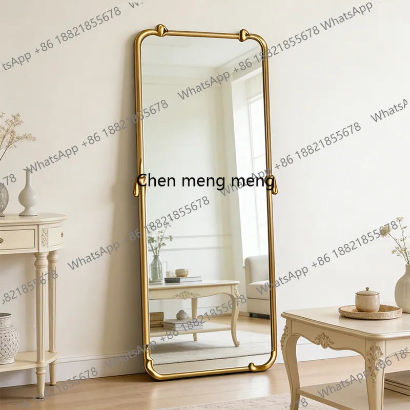 

European modern full-length mirror retro home full-length mirror French floor-to-ceiling mirror bedroom simple and advanced