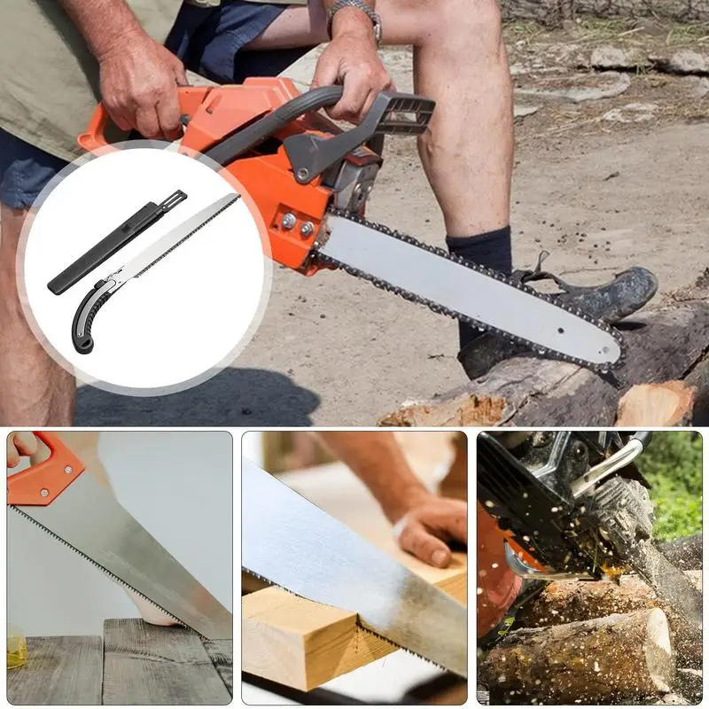 Outdoor portable hand saw with three sided teeth Garden Saw High temperature quenching trimming Woodworking Flush Cut Trim Saw