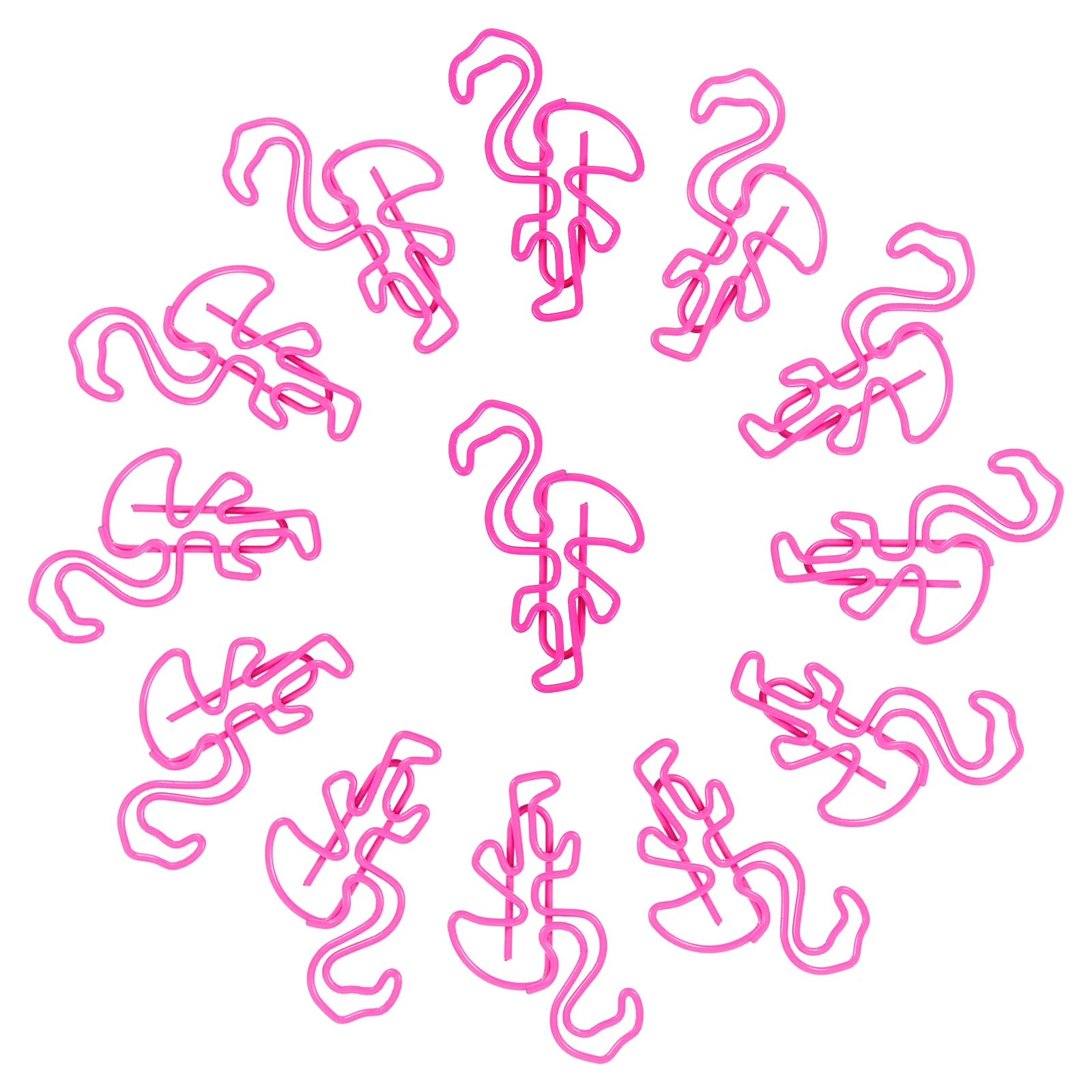 50 Pcs Flamingo Decor Colorful Paper Clip Cute School Supplies for Girls Cartoon Office