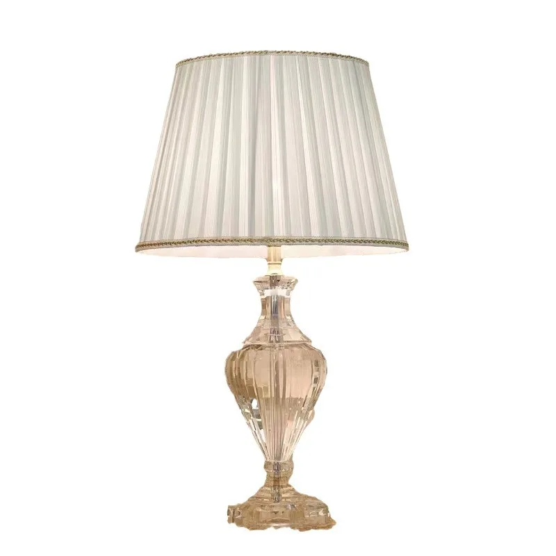 Crystal table lamp light luxury crystal table lamp bedroom bedside villa modern simple