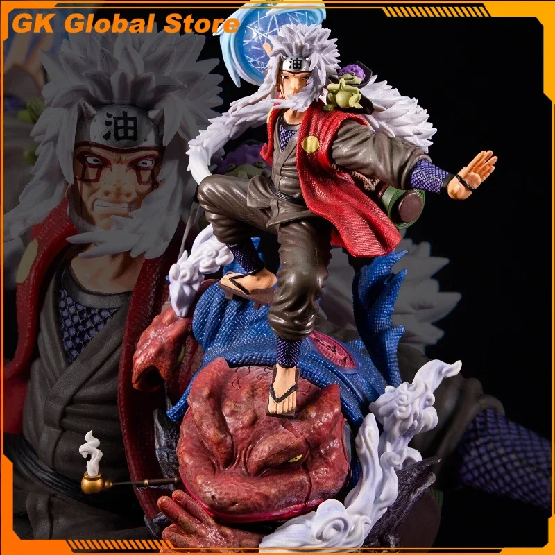 

39cm New Naruto Anime Figure Jiraiya Peripheral PVC Model Premium Version Scene Statue Desktop Ornaments Birthday Gifts Toys