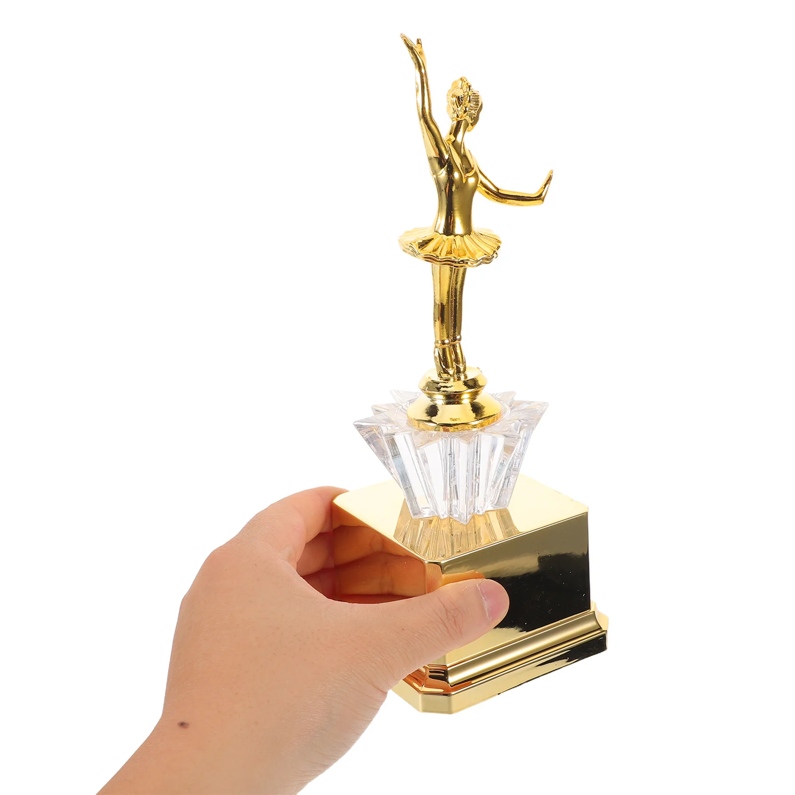 

Ballet Dance Trophy Cup Plastic Gold Mini Trophy Elegant Ballet Award Souvenir for Dance Competition Costume Contest Party