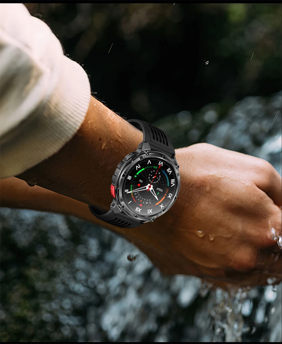 Neue Outdoor-Smartwatch für Herren, Bluetooth-Anruf, wasserdicht, Sportuhr, 1100 mAh, Gesundheitsüberwachung, individuelles Zifferblatt, robuste Smartwatch für Männer – Detail 21