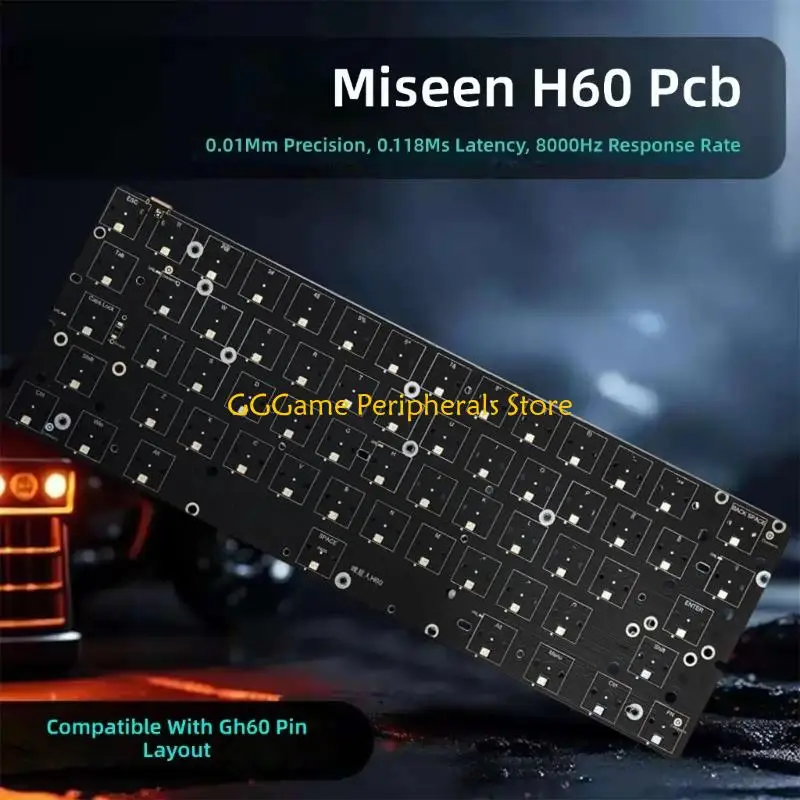 

U55B 61 PCB Plate For 60 Keyboard With Low Latency And Dynamic Lighting