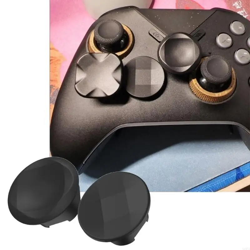Q6PA Plastic D Pad Replacement Pair for Controller Repair Use, Round Direction Input Parts for Routine Gaming Part Storage for