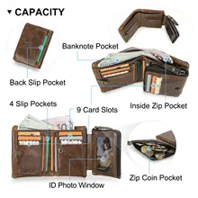 Men's Crazy Horse Leather Wallet #3