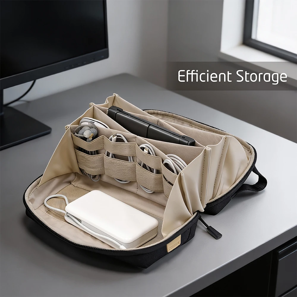 Travel Cable Organizer Cable Storage Bag Waterproof Digital Electronic Organizer Portable USB Data Line Charger Plug Storage Bag