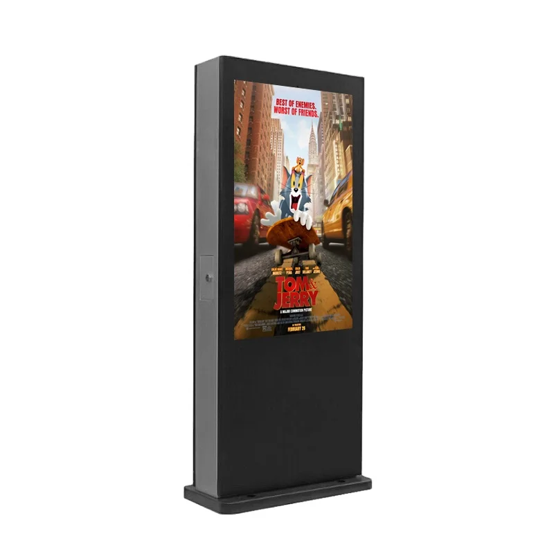 Outdoor IP65 Waterproof Capacitive Touch LCD Advertising Totem, Floor Stand Bracket Digital TV Display
