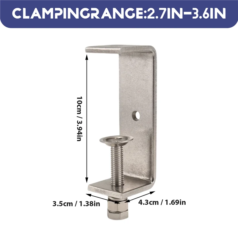 PORK-Metal Clamp Heavy Duty Clamp C Clamp Woodworking Clamp With Wide Jaw Openings, 2PCS