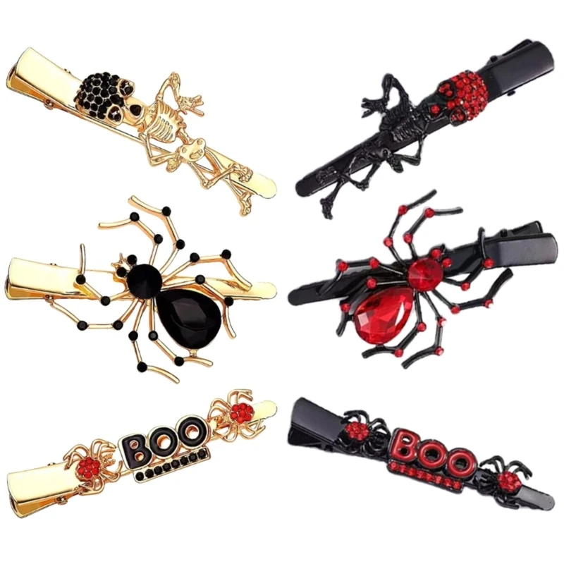 Spiders Decoration Hairpin Set Minimalists Styling Hairclip Comfortable Barrettes for Birthday and Anniversary