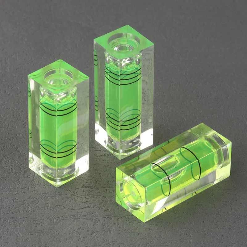 5PCS Square Horizontal Bubble 15 * 15 * 40mm Acrylic Spirit Bubble Level Gauge Accessories