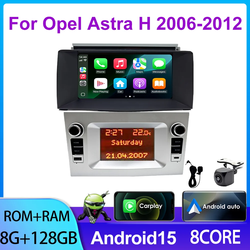 7 inch Auto GPS Navigatiesysteem voor Opel Astra H 2006-2012 HeadUnit Radio met Draadloze Carplay Multimedia CD DVD Autoradio - afbeelding 1