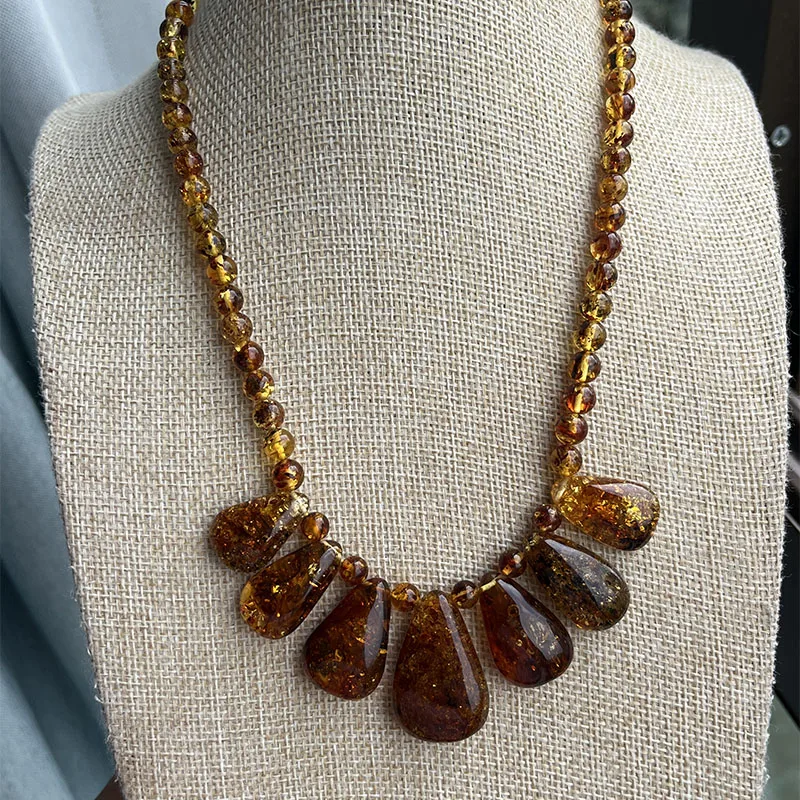 Yoowei Halskette aus 100 % Naturbernstein als Geschenk, europäische baltische Original-Medizinperlen, wunderschöner, einzigartiger Heilschmuck-Lieferant – Detail 19