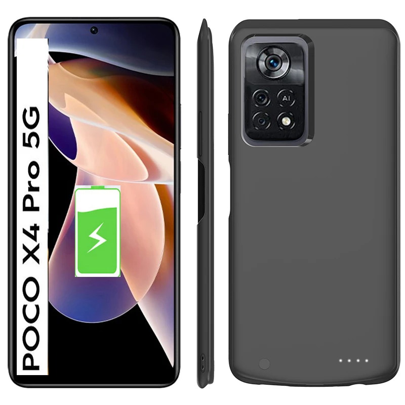 6800Mah Power Case For Xiaomi Poco M2 M3 M4 X4 Pro 5G Poco F2 Pro F3 X2 Poco X3 GT Power Bank Phone Cover Battery Charger Case
