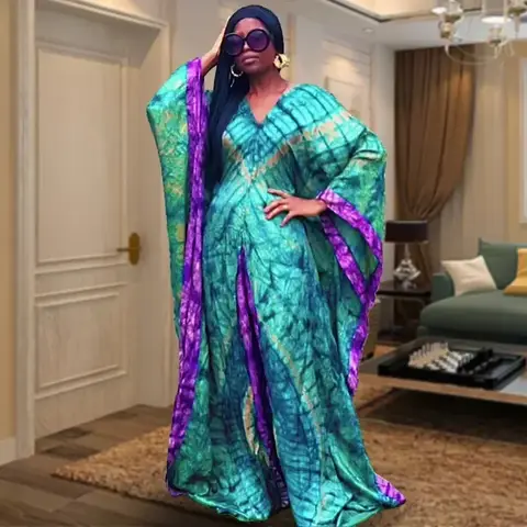 2 st afrikanska outfits för kvinnor tryck kimono toppar lösa vida ben byxor set ankara dashiki afrikansk klänning dubai kaftan abaya kläder 12 best sales Ankara-topp - №10