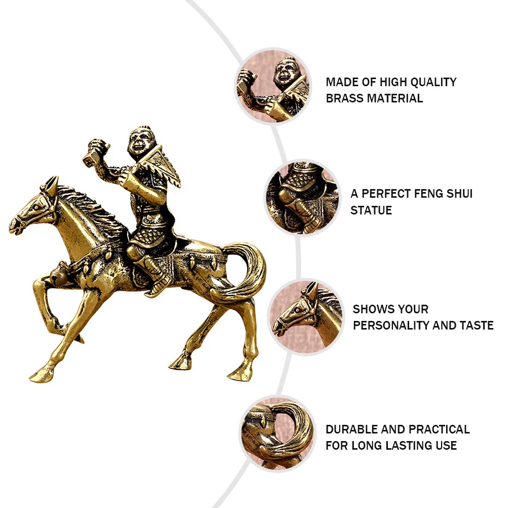 

1Pcs Monkey Riding Horse Brass Feng Shui Statue Desktop Ornament Home Decoration Gift Monkey Riding Horse Statue