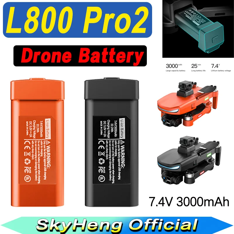 

Аккумулятор LYZRC L800 Pro2 7,4 в 3000 мАч для L800 Pro2 4K, аккумулятор для профессиональной камеры, оригинальные аксессуары для дрона L800, запчасти