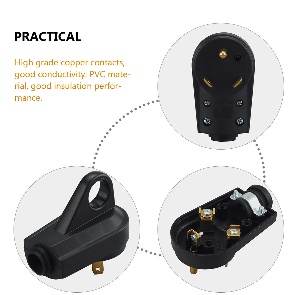 

Camper Plug Pure Copper Rv Power Cord Electric Parts Accessories Male 30A 50A Detachable Flame Retardant Stable Performance