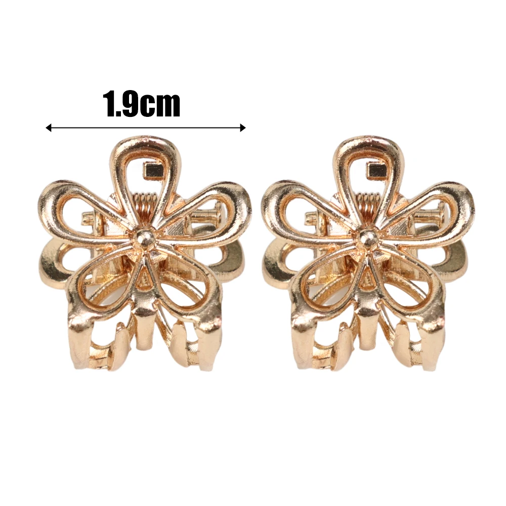 2-20 stücke Mini Metall Haar Klaue Clip Gold Silber Blume Schmetterling Kleine Shark Clips Ins Koreanische Kopfbedeckungen für Frauen Haar Zubehör – Detail 7