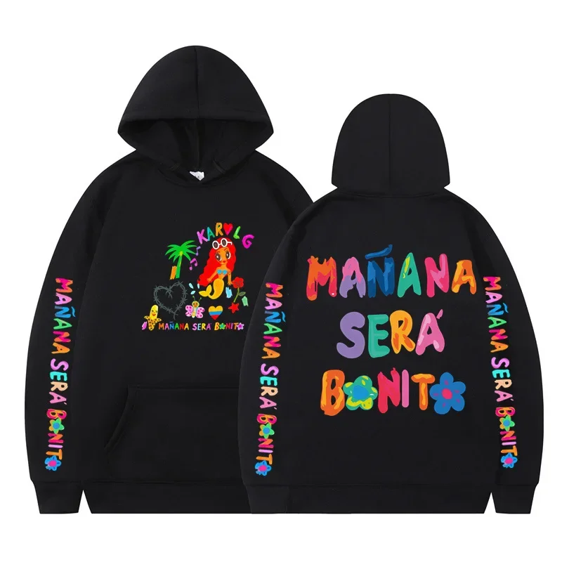 Karol G Manana Sera Bonito Unisex Couple Hoodies Hooded Casual Sweatshirts Fan Club Top Sales Street Campus Breathable