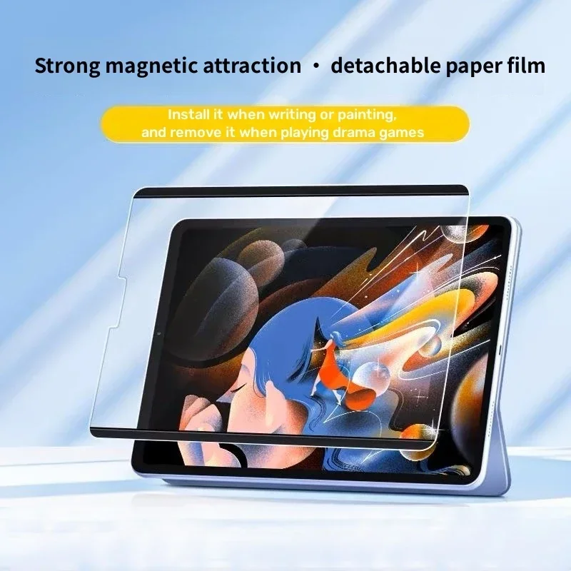 Magnetic Paper Feel Like Film For 2025 Xiaomi 8 Poco Pad 12.1 inch 2024 MiPad 6S Pro 12.4 5 6 Pro Redmi Pad Pro12.1 SE 11inch