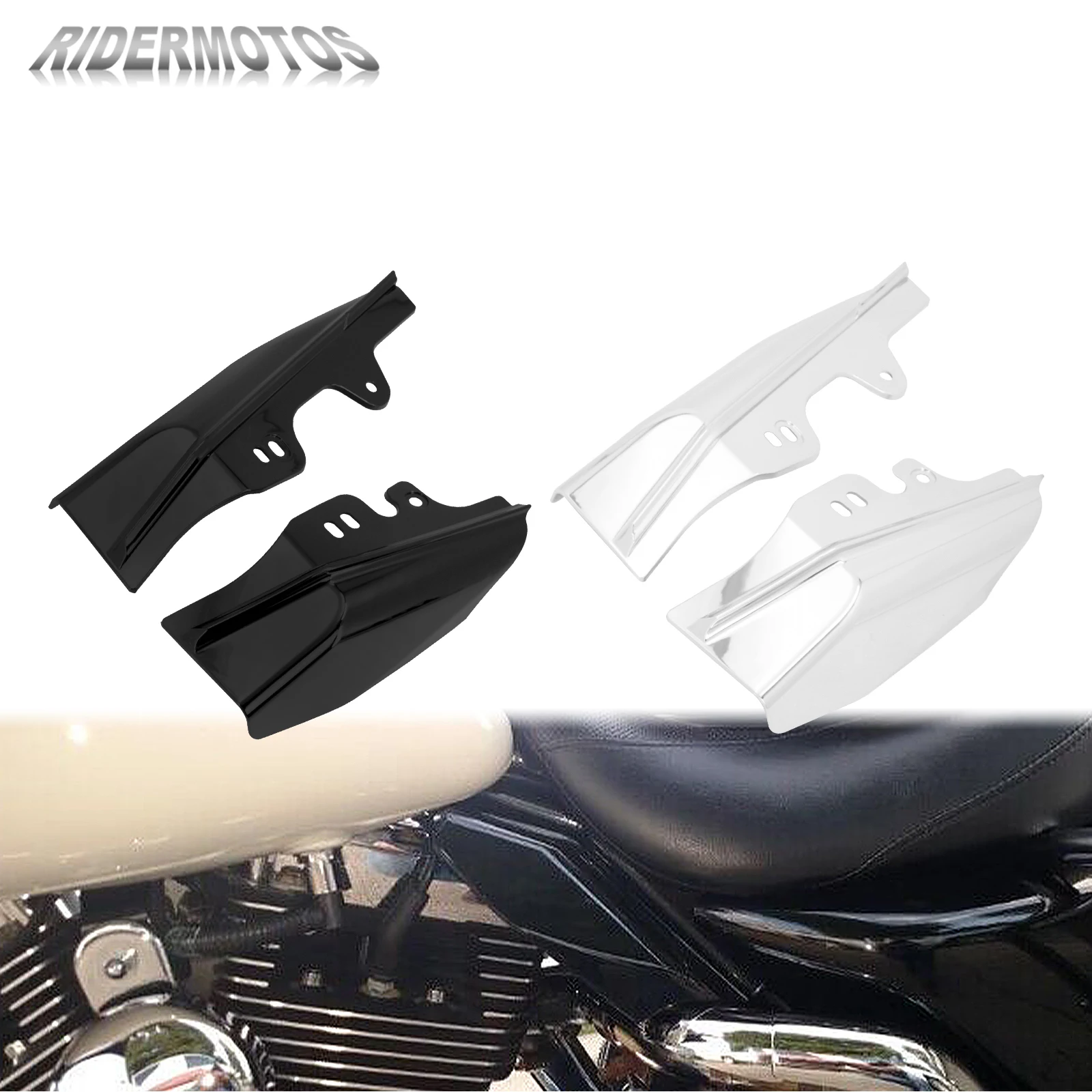 

Motorcycle Air Heat Shield Trim Mid-Frame Air Deflector For Harley Touring Road King FLHR Street Electra Glide FLHT FLHXSE 01-08