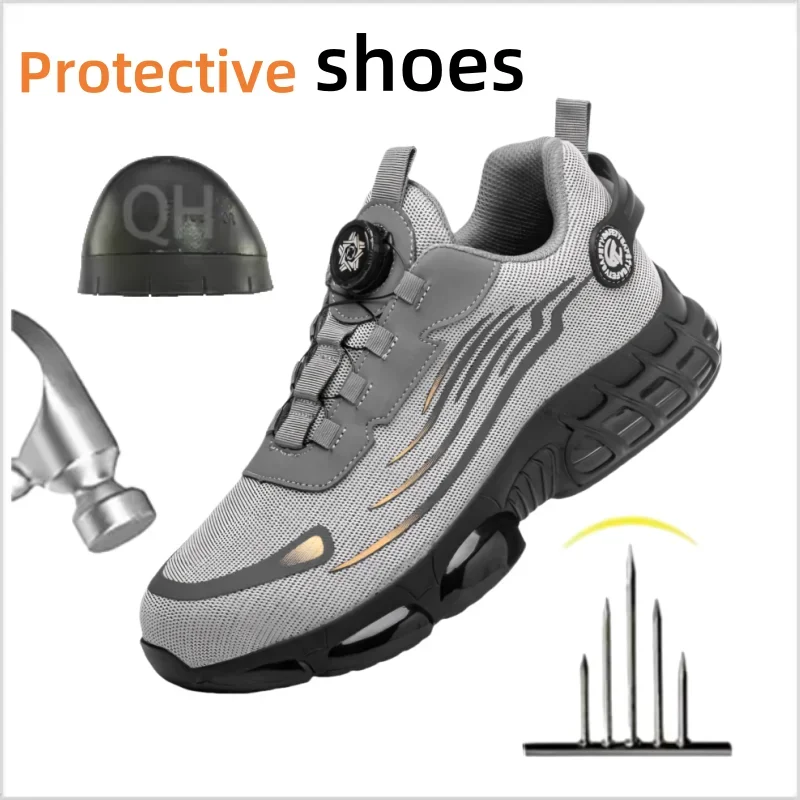 

Men's Safety Shoes, Protection and Elastic Safety Boots, Fashionable Casual Shoes, Breathable Odor Protection, Men's Work Shoes