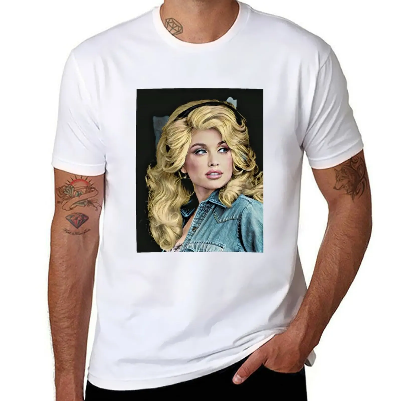 

vintage dolly gift parton for lovers T-Shirt man t shirt heavy cotton man graphic t shirt T-Shirt