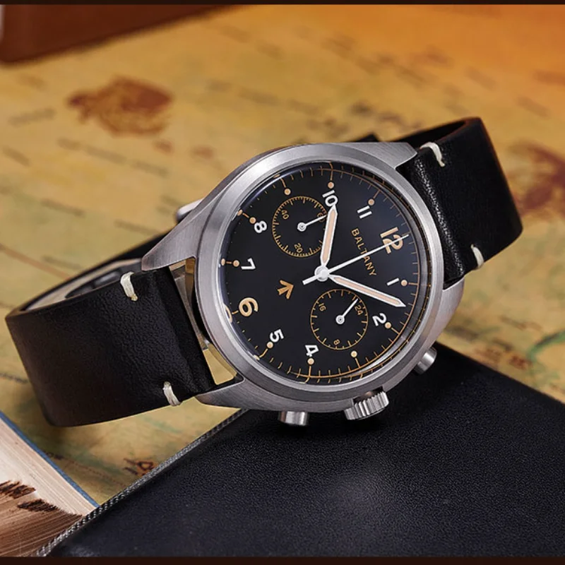 Baltany كوارتز عسكري كرونوغراف فاخر رياضي ساعات رجالية S5033 100 متر مقاوم للماء Vk61 ساعات متعددة الوظائف من الفولاذ المقاوم للصدأ