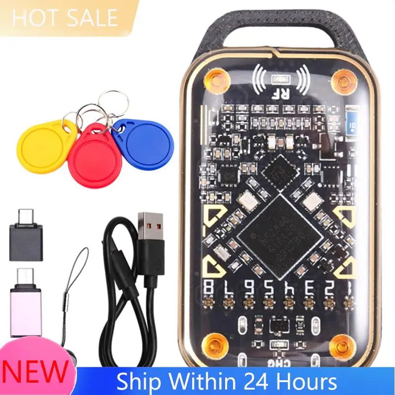 

В наличии: Эмулятор смарт-карт Restart Chameleon Ultra + 3XUID, считыватель смарт-чипов RFID на брелоке, 125 кГц, 13.56 МГц, считыватель ID/IC карт, NFC-дупликатор.