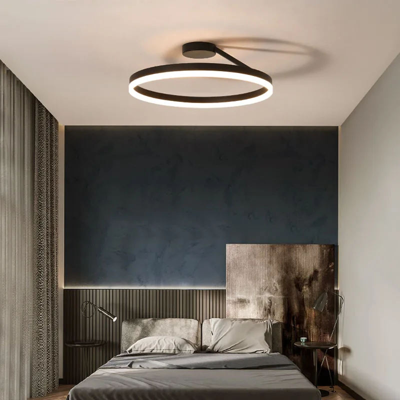 Minimalist Modern Ring Led Ceiling Chandelier Dimmable for Dining Living Room Table Lustre luminaria Decor Bedroom Lights Lamp