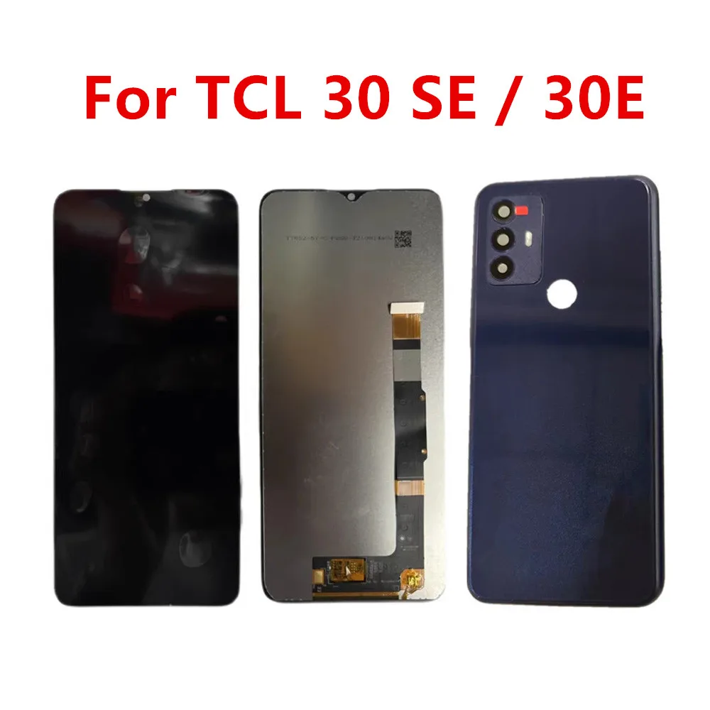 

30SE Screen Panel For TCL For TCL 30 SE 30E 6.52" LCD Display Battery Back Cover Touch Glass Repair Parts 6165H 6165A S 6127A l