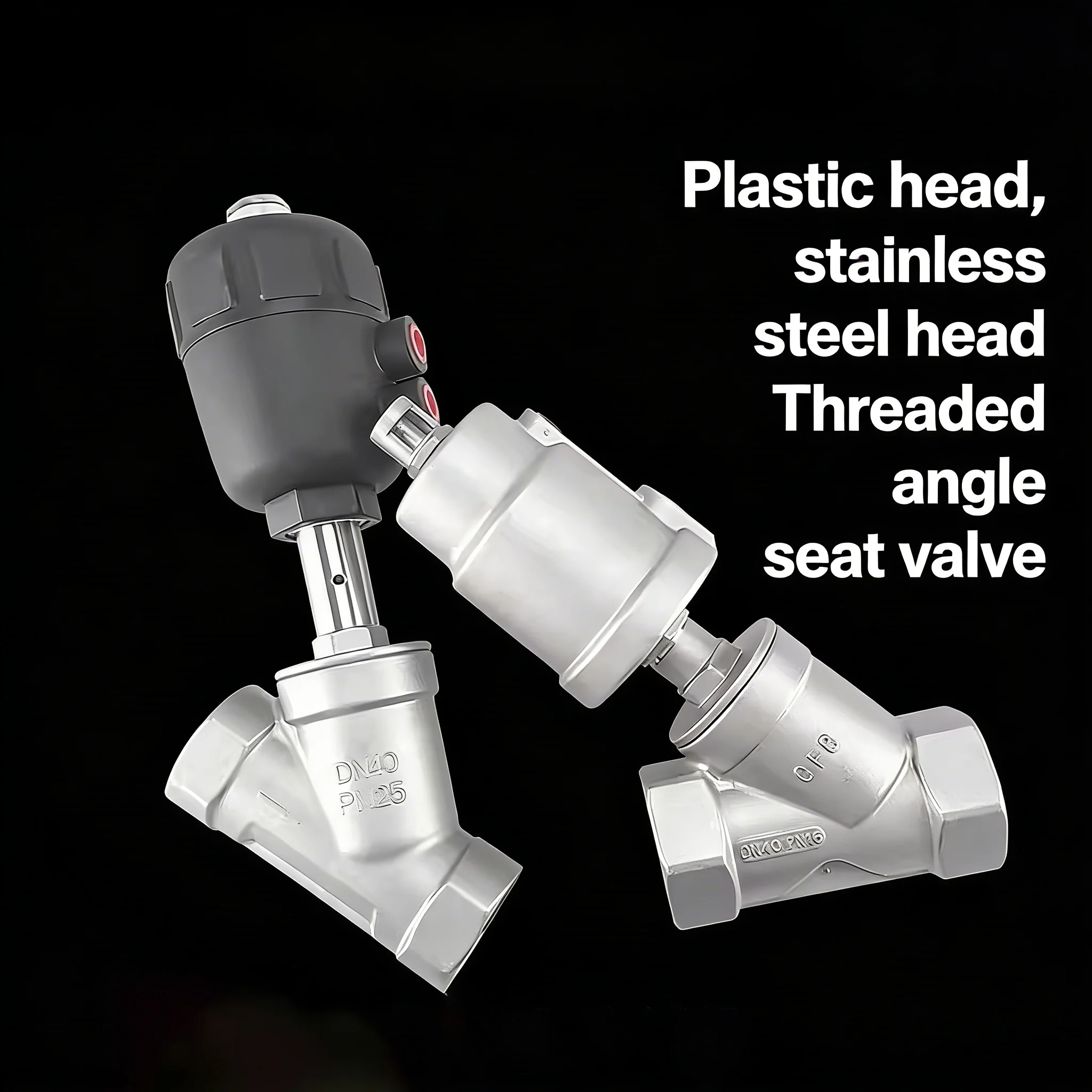 304 Stainless Steel Pneumatic Angle Seat/Y-type Threaded Stop Valve/wired Internal Thread Angle Seat Valve/4 6 Minutes 1 Inch
