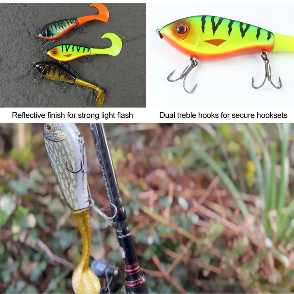 10cm 72g Jerk Bait Double Tail Hard Plastic Fishing Lure High Density Swimbait Realistic Lure For Fishing Tackle Equipment