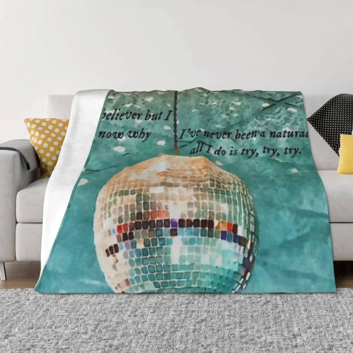 

Cover Albums Mirrorball Poster Throw Blanket Blankets For Sofas Furrys Bed covers wednesday Blankets
