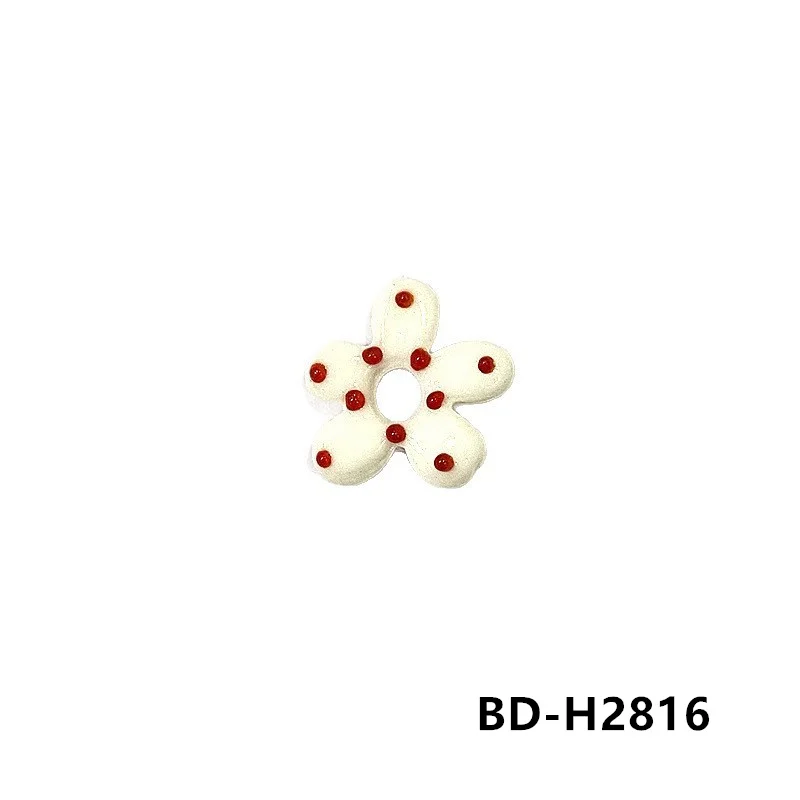 2Stück Dopamine farbige hohle Blumen Glasperlen INS Mini Blumen Charm Anhänger DIY Handgemachte Schmuckzubehör Bastelzubehör für Handwerker Perfektes Feiertagsgeschenk zur Armbänder Halsketten Herstellung – Detail 19