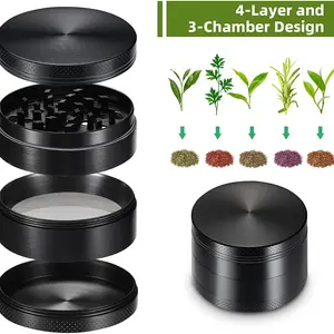40mm 4-Layer Aluminum herbal Grinders Tobacco to smoke metal tobacco cutting pipe accessories tobacco pipes herb mils Main Main Sales Paste Paste - №10