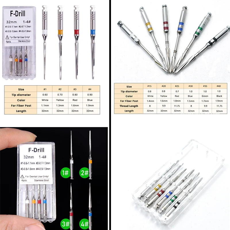 Dental  U/F-Drill 32mm Endodontic Reamers Drill Burs Dental Instrument Metal Fiber Post Expander Drills Endo Files Engine
