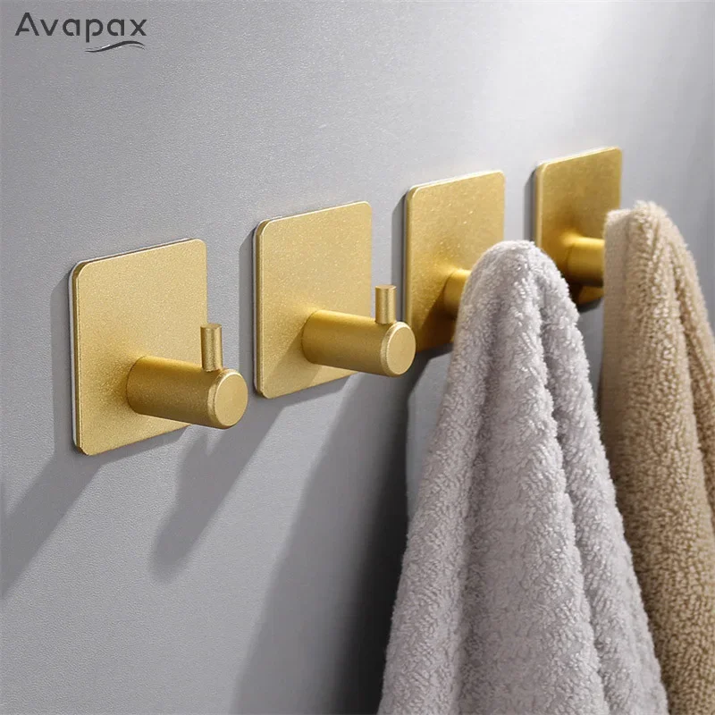 Coat Hook Black Robe hangers Wall Hooks Towel Hook Rustproof Hooks Hanger Kitchen Bathroom Hardware