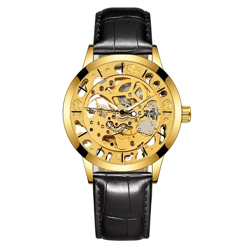 UTHAI M5 ocio y moda hombres reloj cinturón ahuecado reloj mecánico automático reloj de negocios relojes de regalo para hombre