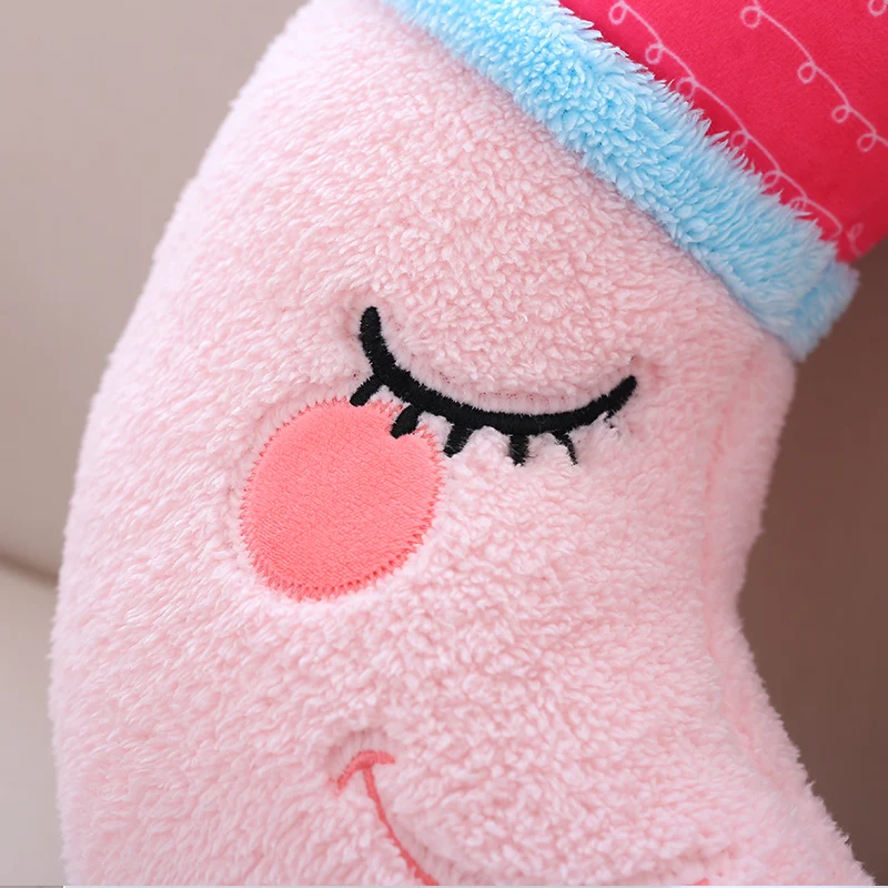 Macio fofo estrela nuvem lua travesseiro de pelúcia recheado amarelo rosa azul almofada natural emoção tímida plushie decoração presente