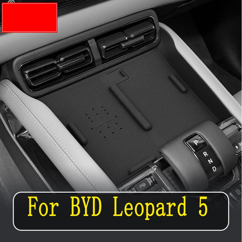 

Car Wireless Silicone Padding Water Cup Holder Storage Box Anti slip Pad Auto Accessories For BYD Equation Leopard 5