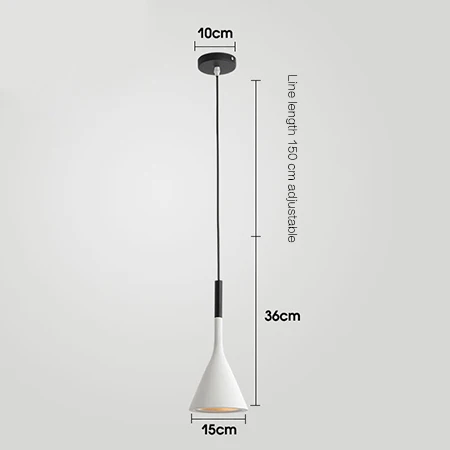Moderne Led Hanglampen Zwart Wit Keuken Eiland Armaturen Slaapkamertafel Eetkamer Hanglamp Lampenkap Huis Kroonluchters - afbeelding 1